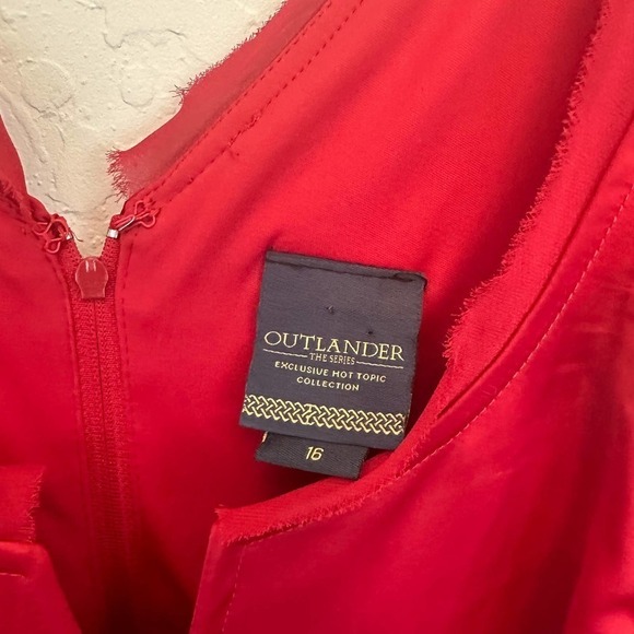 Hot Topic X Outlander Series Red Party Dress Plus Size Womens 16 Holiday Vamp - Picture 6 of 7